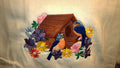 Beautiful birds and flowers with birdhouse on Sweatshirt - U Pic Size and Collar - Small to XXXLarge