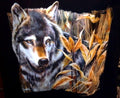 Beautiful Adult Wolf in field on Sweatshirt - U Pic Size and Collar - Small to XXLarge