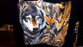 Beautiful Adult Wolf in field on Sweatshirt - U Pic Size and Collar - Small to XXLarge